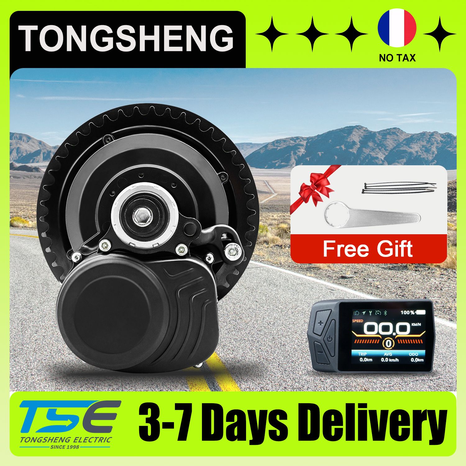 Tongsheng TSDZ2B 36V 250W 350W TSDZ8 48V 750W Mid-Drive Motor VLCD5 DFL11 Elektrische Fiets E-bike Ombouwset