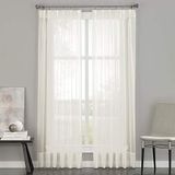 Curtainworks Soho Gordijnpaneel, voile, doorschijnend, geknepen plooi, plat, 73,6 x 335,3 cm, Oester