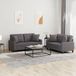 Maison Exclusive - Ensemble canapé 2 pièces avec coussins, en similicuir gris