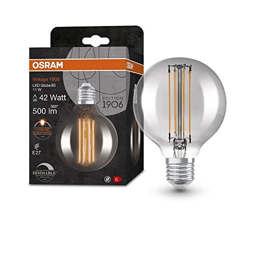 OSRAM Lamps OSRAM Vintage 1906 LED lamp, smoke tint, 11W, 500lm