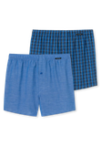 Schiesser 2-Pack Boxershorts Heren - Blauw - Maat XXL