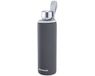 Westmark Viva Drinkfles, 550 ml, Glas/Siliconen/Rubber, BPA-vrij, Antraciet/Zilver/Doorzichtig