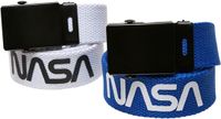 Mister Tee NASA - NASA 2-Pack Kinder Canvas Riem - Blauw/Wit