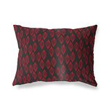 BonaMaison Rood-Zwart Decoratieve Kussensloop, Kussenhoezen Bank, Decoratieve Kussenhoesjes, Kussensloop; Sofa, Slaapkamer, Kantoor, Auto 35x50 Cm - Ontworpen en vervaardigd in Turkije