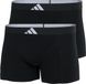 adidas Set van 2 boxershorts voor heren - Active Flex lichaamsondergoed van katoen - Zwart