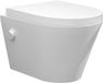 Wiesbaden Vesta Toilet sur pied sans bride avec robinet de bidet et abattant Vesta - Blanc brillant
