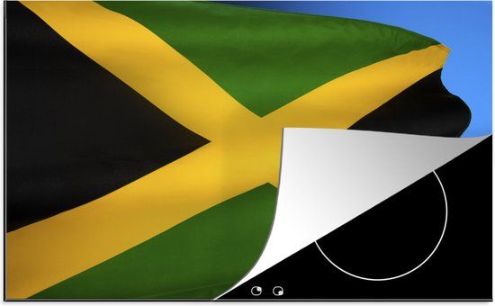 KitchenYeah® Inductie beschermer 77x51 cm - Vlag Jamaica - Inductiebeschermer