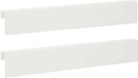 vidaXL Afdekprofiel voor tuinafboording 2 st 100 x 6 x 15 cm Staal Wit