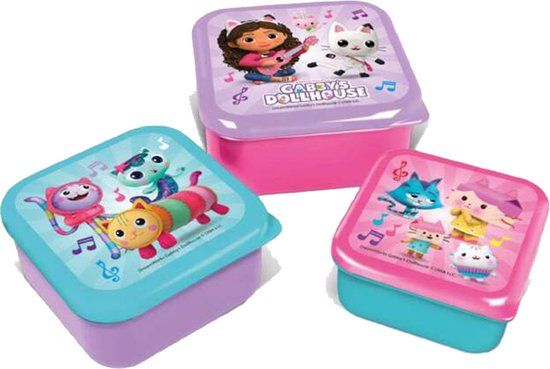 stor Gabby's Poppenhuis 3-in-1 Snackdoosjes
