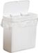 Bol Kitchen Bathroom Bin - Waste Bin Trash Can - Slim Space-Saving Design - 26.5x11x27.4cm - Blanc