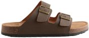 Next - Heren - Leren sandalen met twee gespen - Bruin
