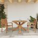 Prolenta Maison Exclusive - Table de jardin, diamètre 109 cm, hauteur 74 cm, en bois massif teck