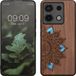 kwmobile telefoonhoesje geschikt voor Xiaomi Redmi Note 13 Pro 5G / Poco X6 5G - Hoesje met bumper - hout - In donkerbruin Parelmoer mandala design