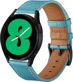By Qubix Qubix - Lederen Smartwatch Bandje voor Garmin Vivomove 3 / HR / Luxe / Sport / Style / Trend - Blauw - 20mm