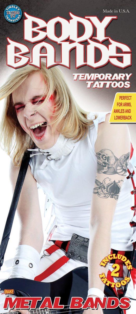 partychimp Tattoo Body Bands Snake - Zwart