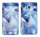 Royal Muurtattoo RS. 117605 zelfklevend voor Samsung Galaxy A3, motief blauwe veren