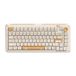 Iqunix ZX75 Sunset Ponder Wireless Mechanical Keyboard (Lichtgeel, US lay-out (QWERTY), IQUNIX Silent Rose, 75%, RGB leds, Hot-swappable, Double-shot PBT, 2.4GHz | Bluetooth 5.1 | USB-C)