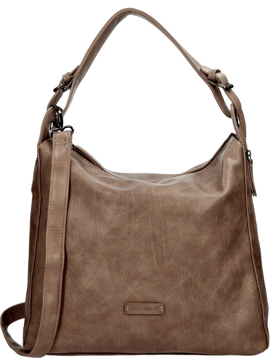 Enrico Benetti Caen 66626 Schoudertas buideltas - Licht taupe - EAN: 8714872373095