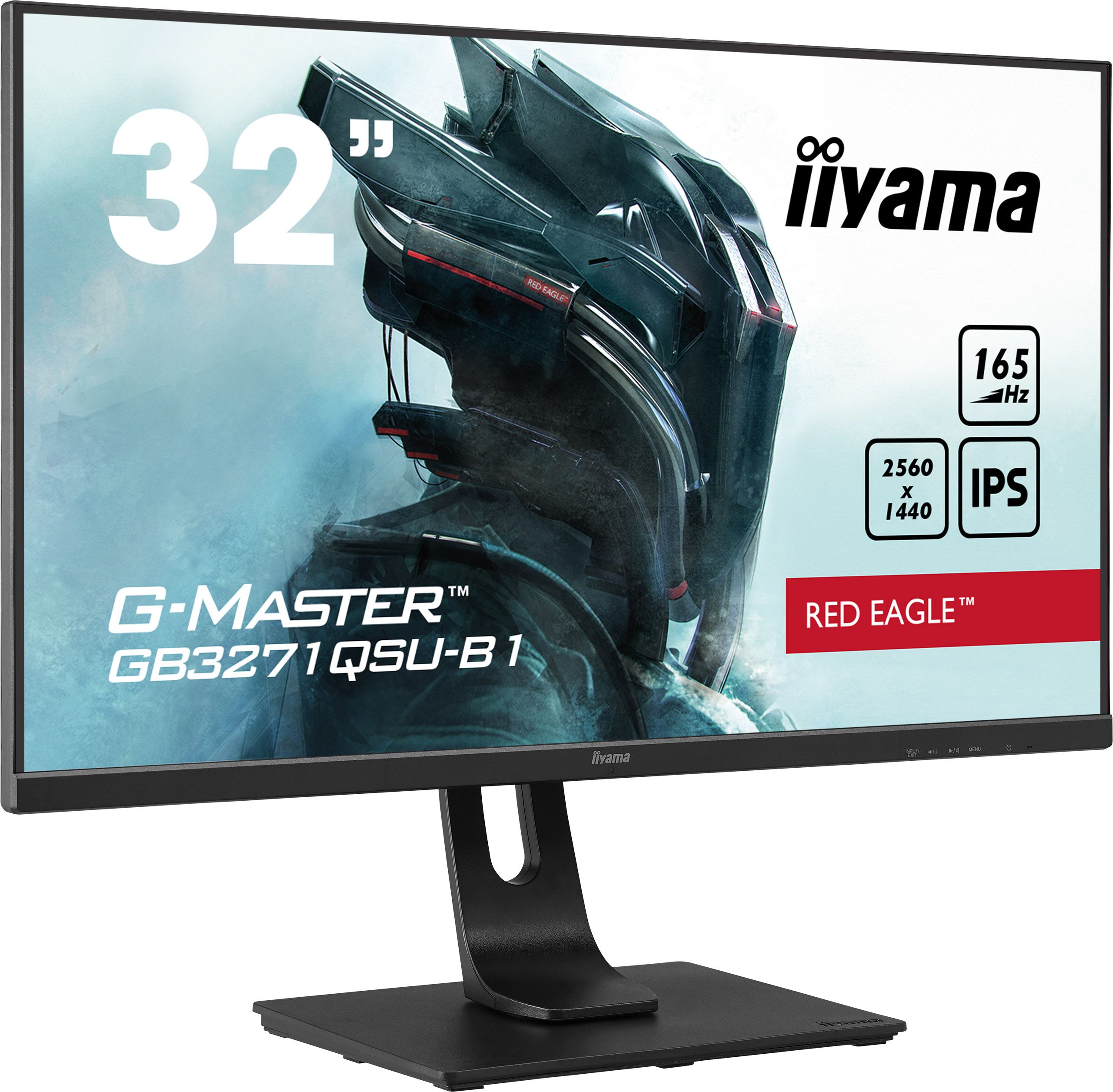 iiyama G-MASTER GB3271QSU-B1 - 31.5" WQHD 165Hz Gaming Monitor - IPS, FreeSync Premium, USB Hub