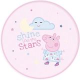 Peppa Pig Tapis - Ø 90 cm - Rose - Étoiles - Polyamide