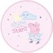 Peppa Pig Tapis - Ø 90 cm - Rose - Étoiles - Polyamide