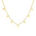 Lucardi Dames Stalen goldplated ketting met ruit - Ketting - Staal - Goudkleurig - 47 cm