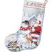 Leti Stitch LETI Borduurpakket 8016 Snowman and Santa Stocking