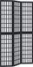 vidaXL Kamerscherm met 3 panelen massief paulowniahout zwart