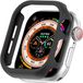 By Qubix - Hard case 42mm (open front) - Zwart - Geschikt voor Apple Watch 42mm (series 10) hoesje