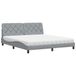 VidaXL Bed met matras, stof, lichtgrijs, 200x200 cm