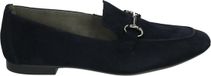 Paul Green 2596 Instappers Blauw Suède Rubber Ronde Neus Vlakke Zool G 35.5