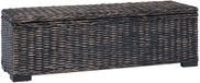 vidaXL Opbergbox Zwart 110 x 35 x 45 cm