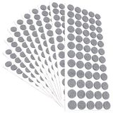 Adsamm® 600 x Zelfklevende Viltglijders Grijs Ø 14 mm Rond 3,5 mm Dik