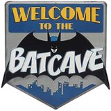 DC Comics Batman Metalen Welcome to the Batcave-bord, metalen bord met reliëf, vintage Batman-teken voor slaapkamer of man cave