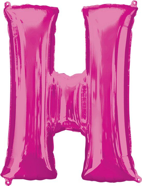 Folieballon Letter H Roze 81 cm