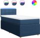 vidaXL Boxspringbed met matras, blauw, 90x200 cm, stof