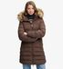 Superdry Fuji Veste Femme à Capuche et Fausse Fourrure - Bracken Brown - Taille M