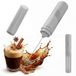 edihome, Mousseur à lait électrique, Mousseur à lait pour café, Mousseur à lait manuel pour cappuccino latte, Rechargeable ou à piles, Rapide et silencieux (Piles remplaçables, Gris)
