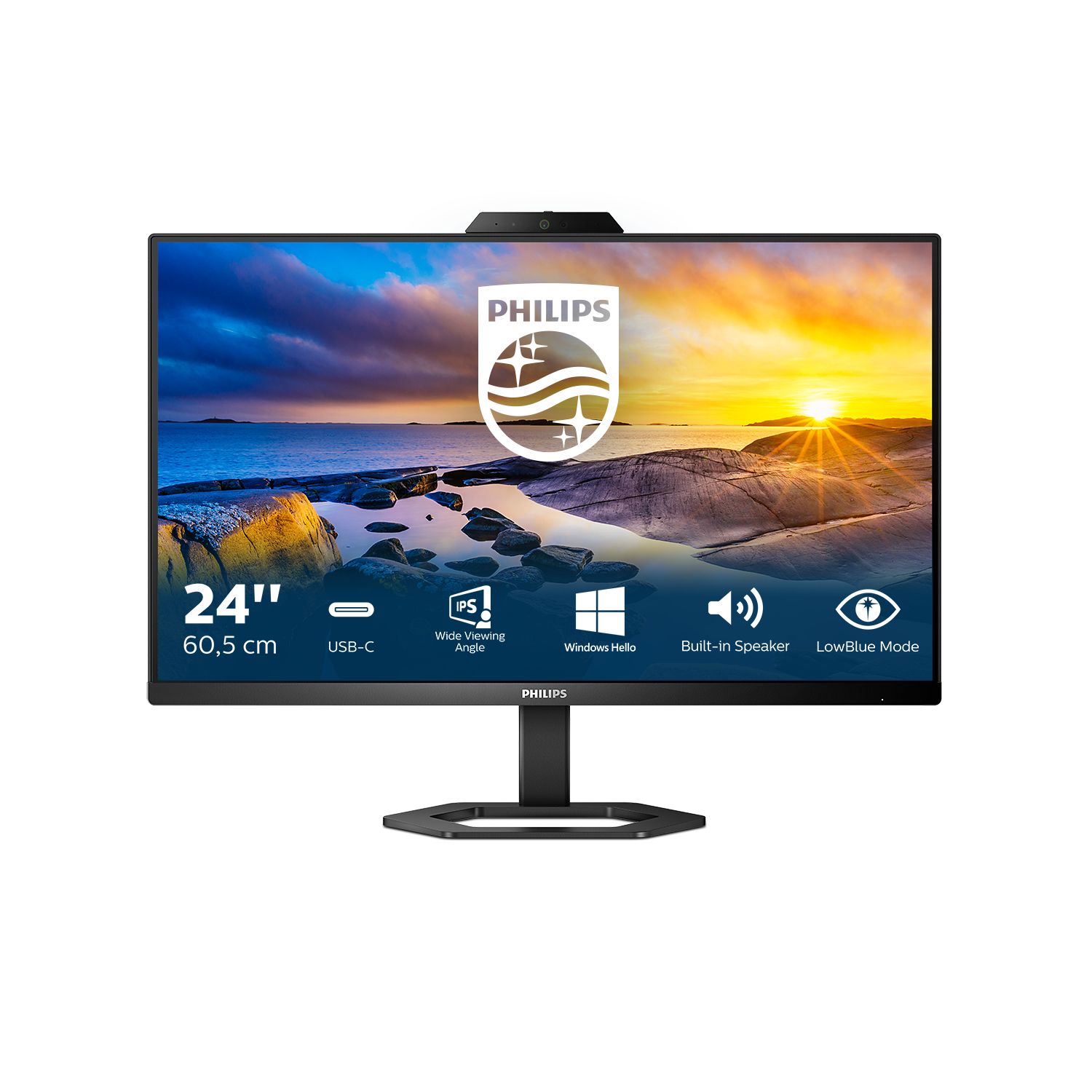 Philips 5000 series 24E1N5300HE - 23.8" Full HD Monitor - USB-C, Webcam