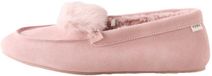 Next - Femme - Pantoufles mocassins en daim doublées de fourrure avec revers - Rose