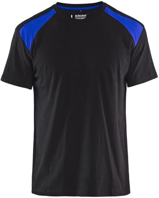 Blaklader T-shirt bi-colour 3379-1042 - Zwart/Korenblauw - XS