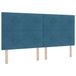 vidaXL Boxspring bed met hoofdeinde Donkerblauw 200 x 200 cm Fluweel