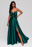 Ombre LARICA Jurk - Rits - Jurk Groen XL