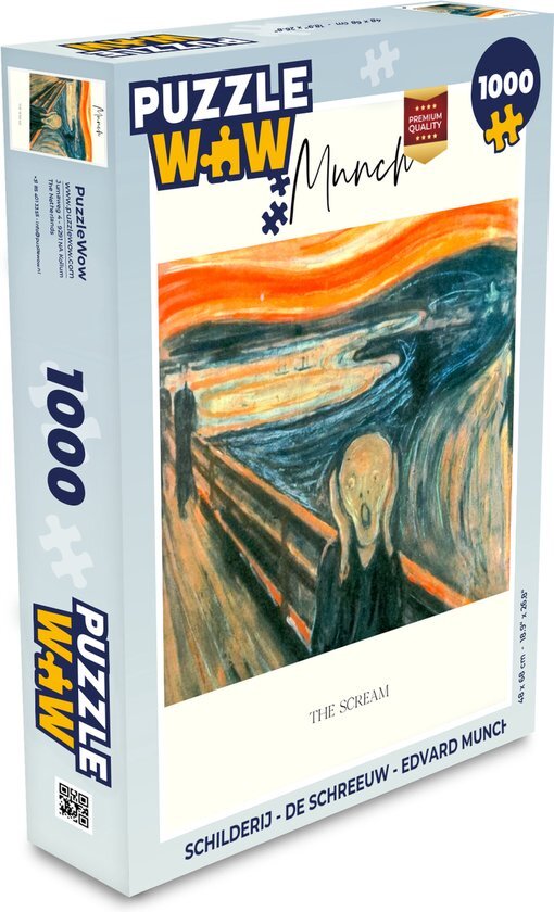 MuchoWow Puzzel Schilderij - De schreeuw - Edvard Munch - Legpuzzel - Puzzel 1000 stukjes volwassenen