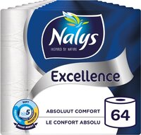 Nalys Excellence Toiletpapier - 64 rollen - Maxi Vellen (5-laags) - Voordeelverpakking - papieren verpakking