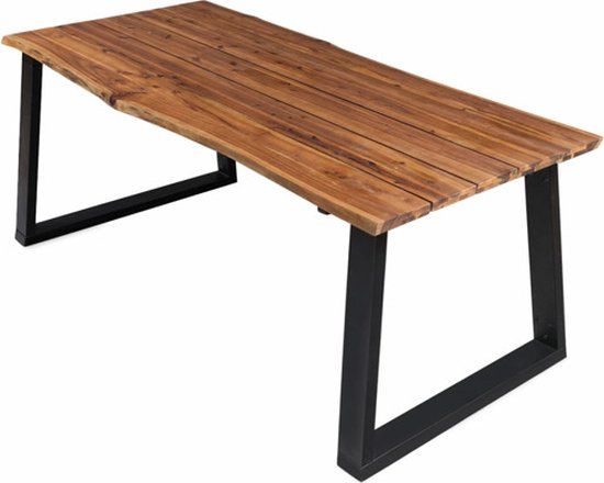 vidaXL Eettafel 170x90x75 cm massief acaciahout