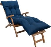 Bananair Ligbedkussen - Tuinkussen - Zonnebed Kussen voor Tuin - Middernachtblauw - 185 x 60 x 15 cm