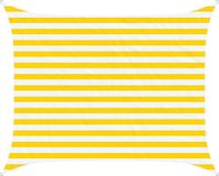 vidaXL Zonnescherm Geel en wit Rond Stokparasol Waterafstotend UV-bescherming Met verlichting