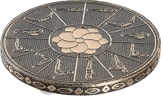 DKD Home Decor Incense Holder Wood Aluminum 10 x 10 x 1 cm Indian