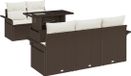vidaXL Tuinbank Set 6-delig Bruin Polywood